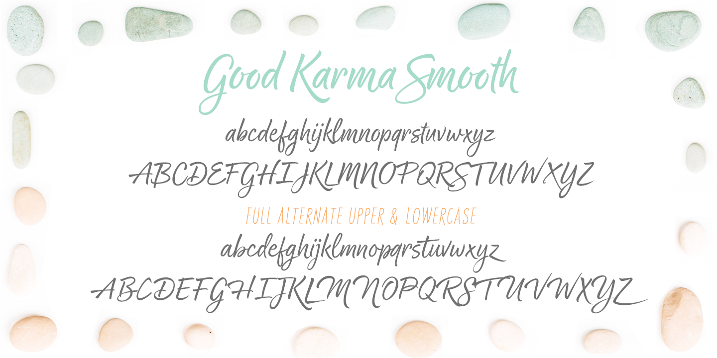 Beispiel einer Good Karma Smooth-Schriftart #5